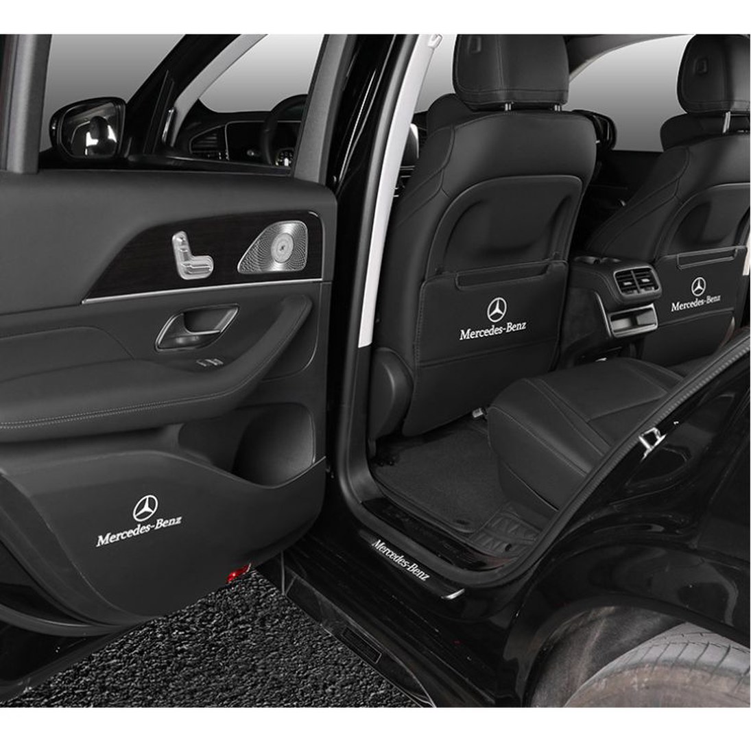 킥매트 보호매트 자동차 백커버 카시트 발차기 gle350 E GLC클래스 1 다음은 발차기방지 3종세트 - 상품 이미지