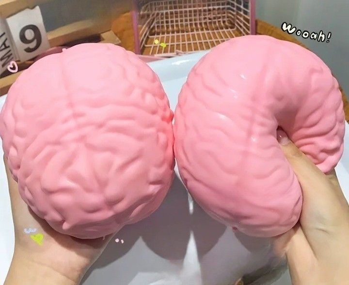 대왕 점보 두뇌 뇌 말랑이 타바 스퀴시 스트레스볼 슬라임 마시멜로우 촉감놀이 친구 우정선물 - 상품 이미지