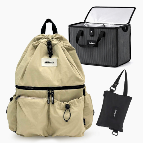 아키베리 몽프레백 / 기저귀가방 백팩 보냉이너백 물티슈파우치 포함 시그니처