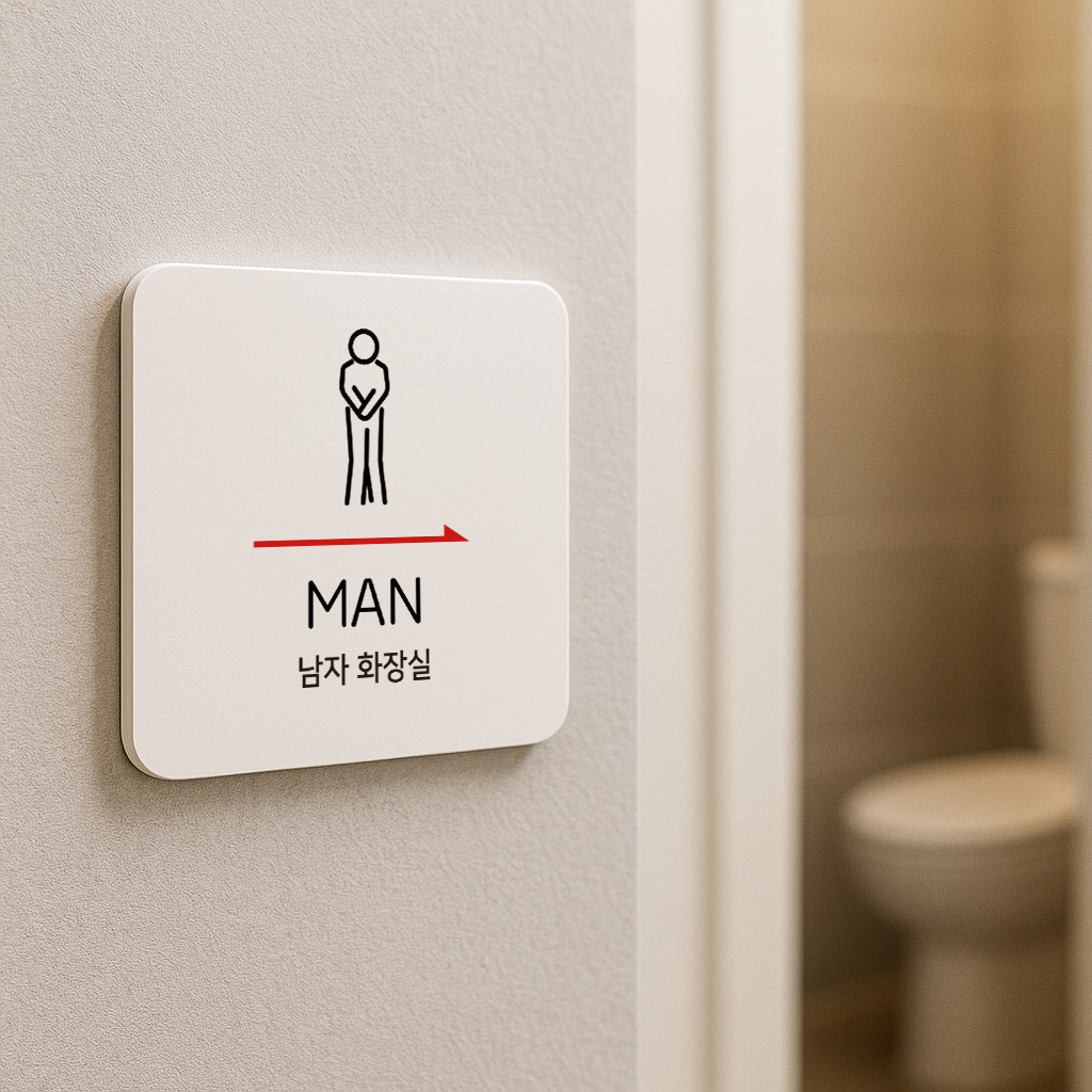 남자 화장실 방향 지시 남성 전용 안내판 234 100x100 - 상세 이미지 2