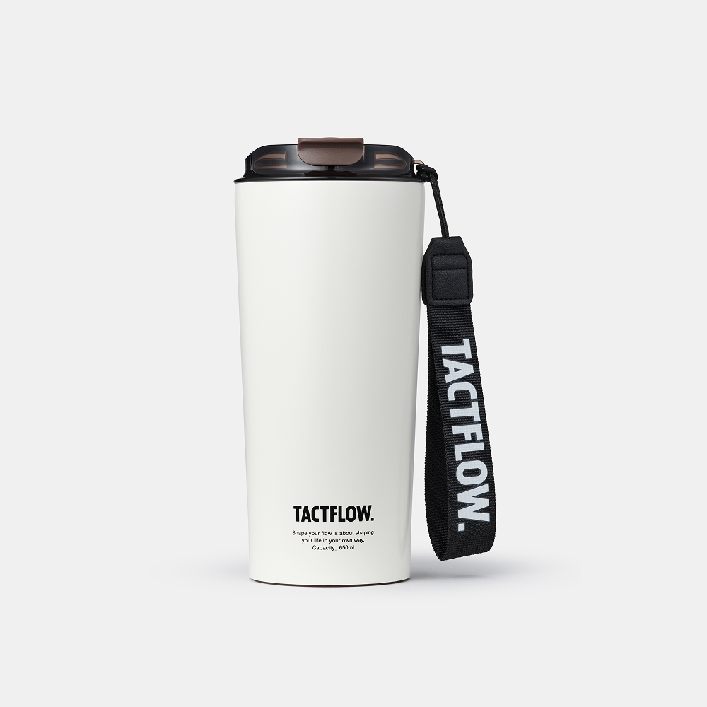 택플로우 세라믹 텀블러 650ml, 화이트 - 상품 이미지