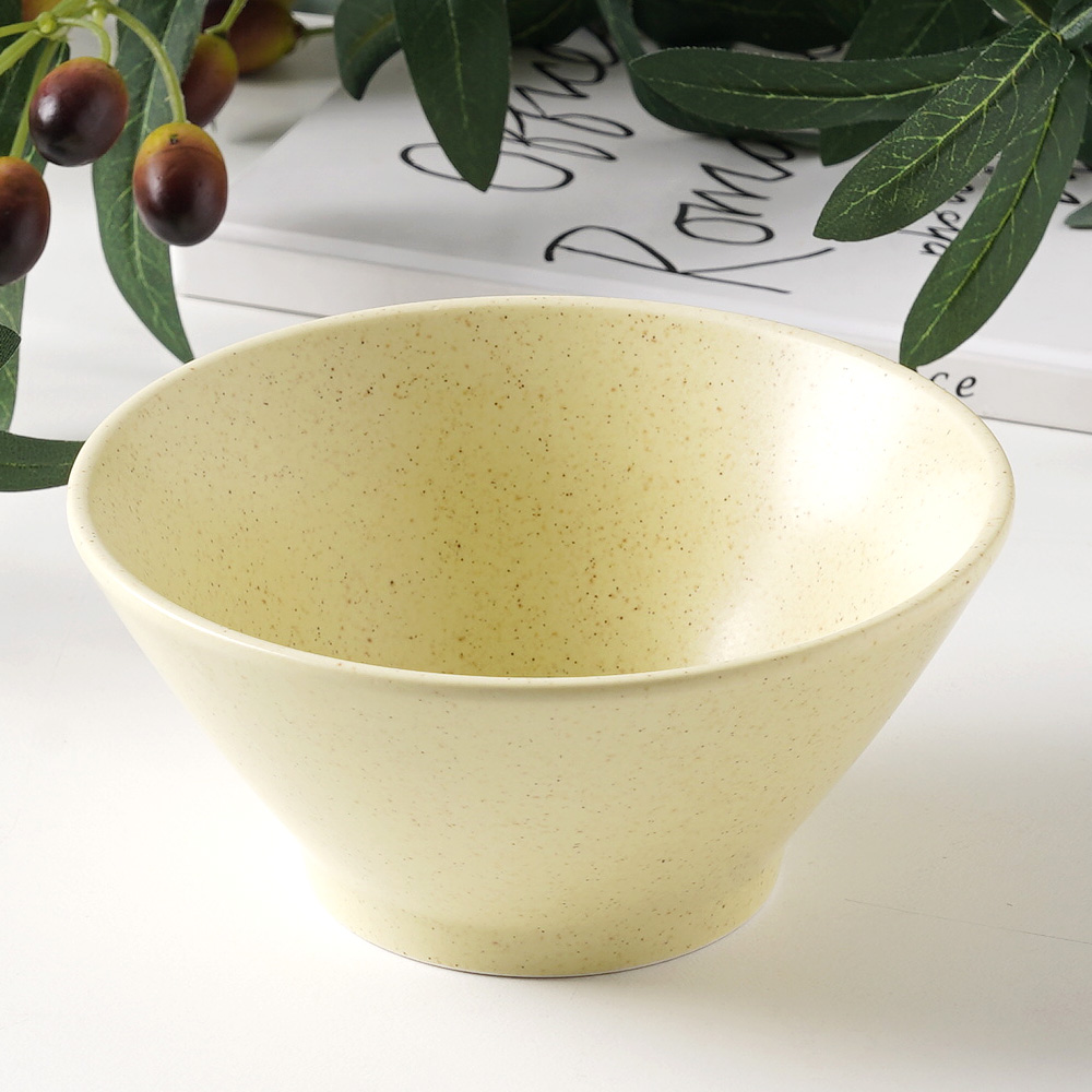 폴카 V형 대접 예쁜 도자기 국그릇 1개, 13.3cm, 연두 - 상품 이미지