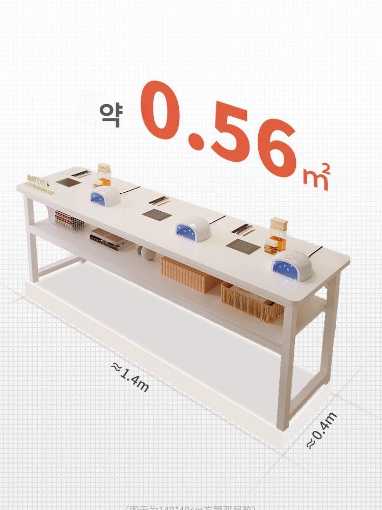 간이 틈새 책상 카페 탁자 폭좁은책상 쇼파 뒤선반 수납 블랙 오크 단층 80 x 40x74 - 상세 이미지 4