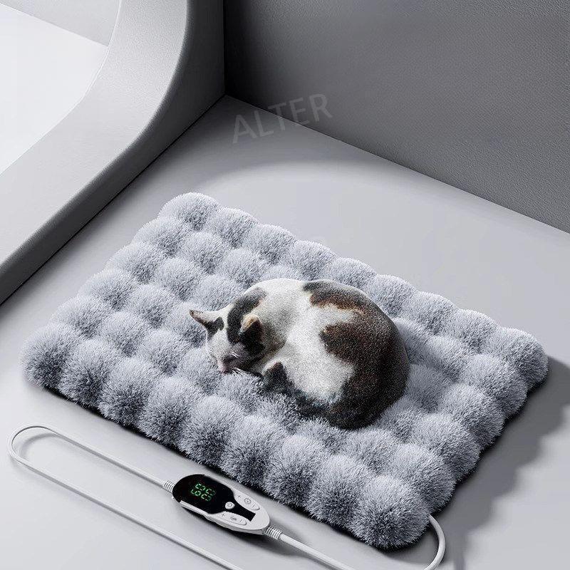 고양이 온열매트 강아지 전기 장판 담요 애견 반려견 방수 블루 S사이즈 스마트온도 35x50cm - 상세 이미지 3