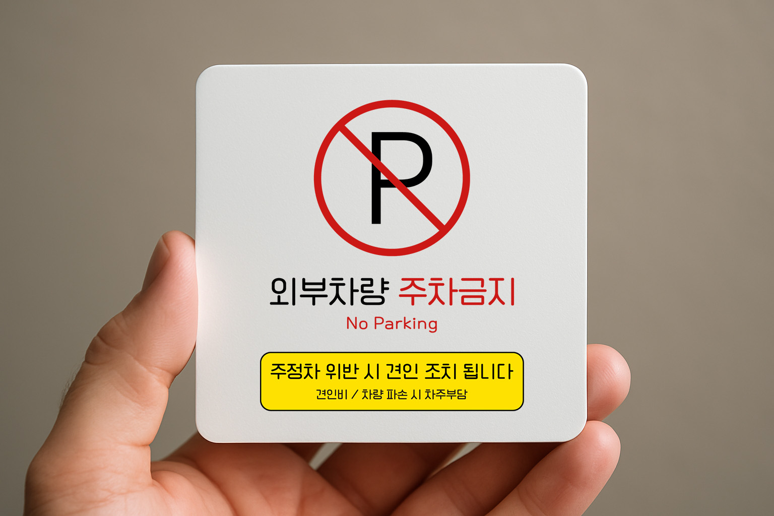 외부차량 주차금지 불가 안내판 건물 277 100x100 - 상품 이미지