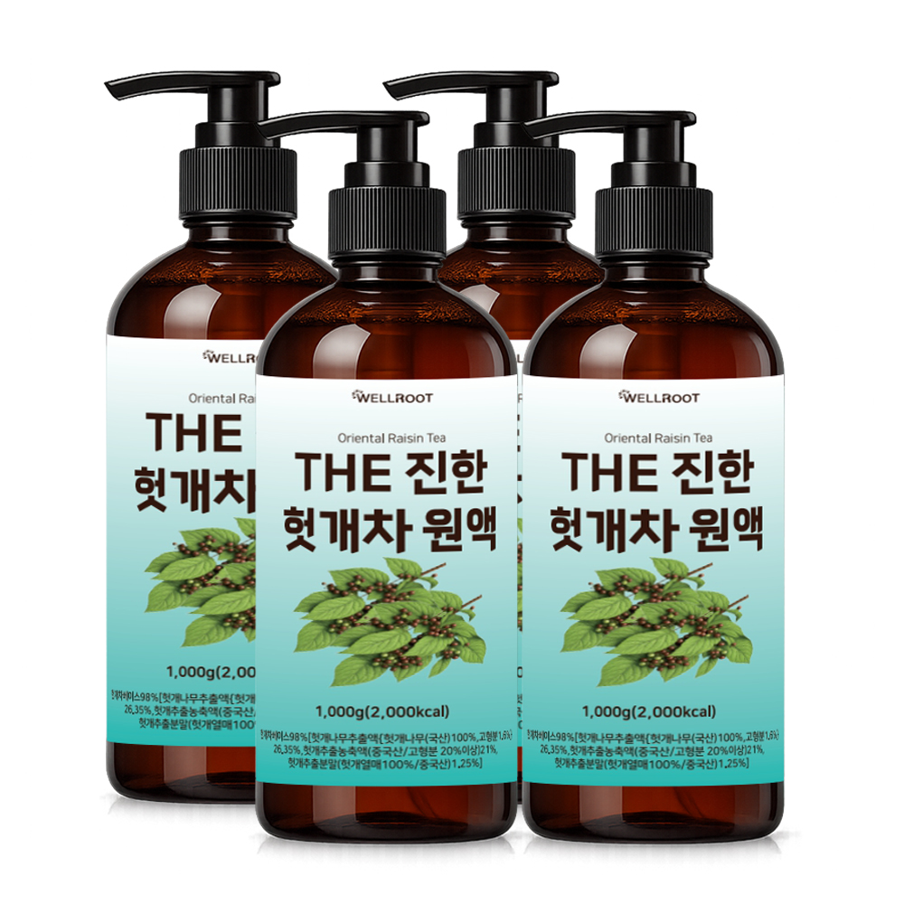 THE 진한 헛개차 원액 진액 농축액 액기스 헛개수 1kg, 4개 - 상품 이미지