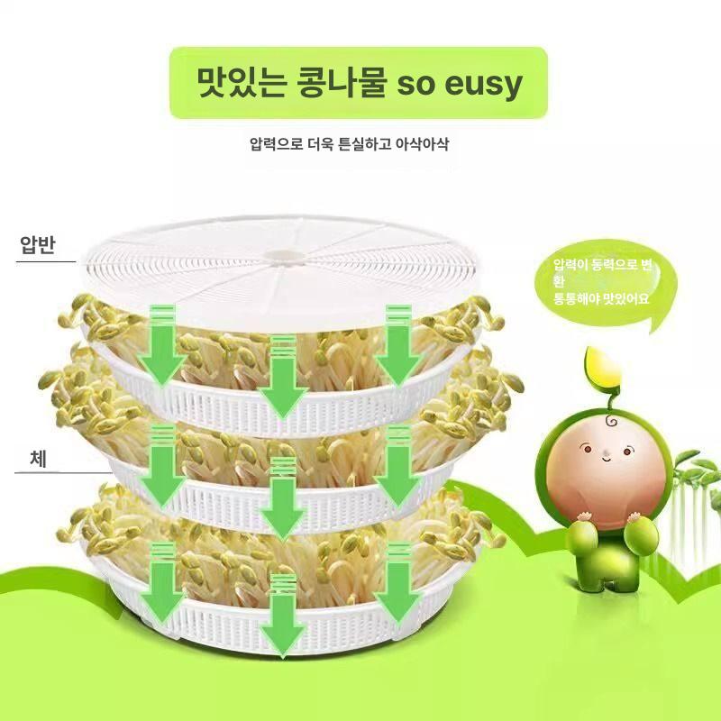 콩나물 재배기 가정용 수경재배 자동물주기 새싹 키우기 그래스그린 - 상세 이미지 3