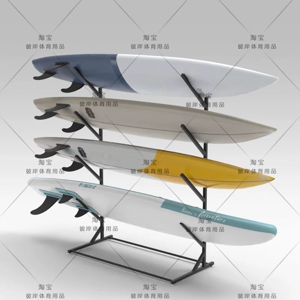 서핑보드 보관대 진열대 선반 거치대 웨이크 서퍼 4겹(20x A. 블랙 4겹206040CM - 상세 이미지 4