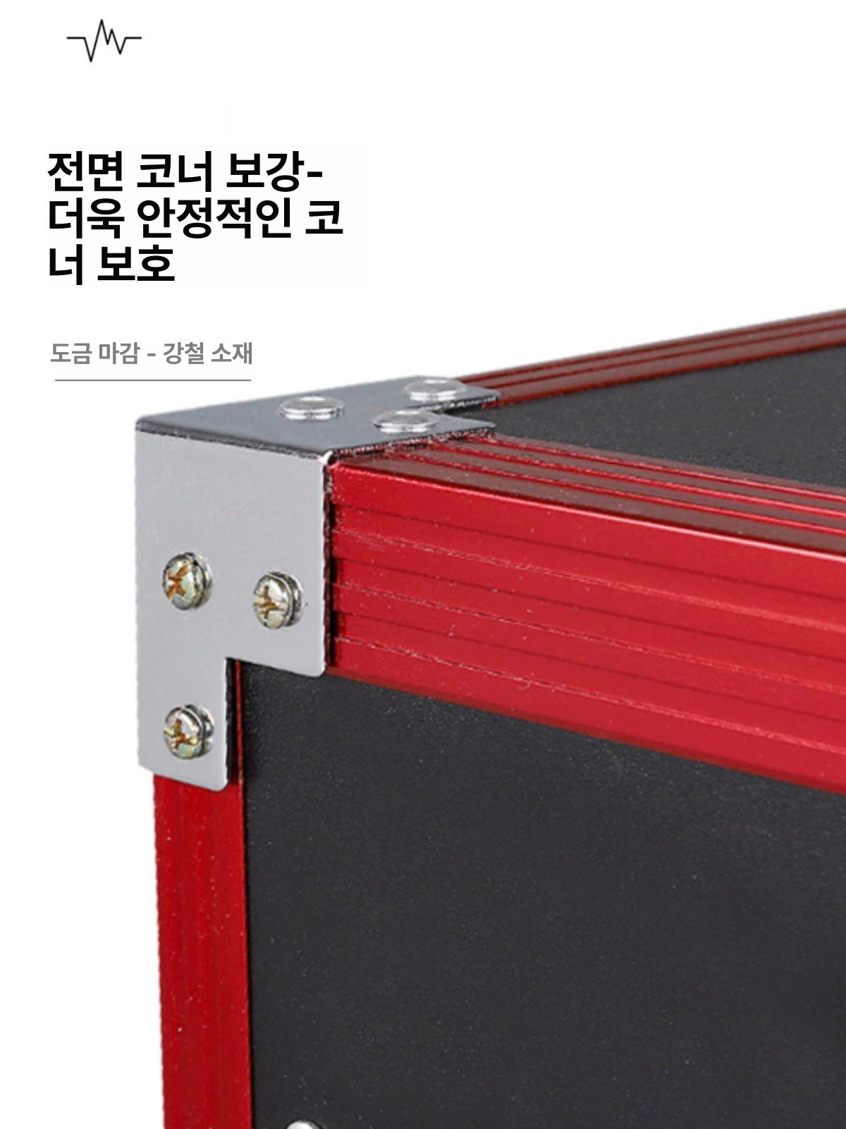 음향 랙 케이스 캐비넷 이펙터 이동식 상부 방지형 장비 10U 보강 캐비닛 분리대없음2열철제기둥 - 상세 이미지 4