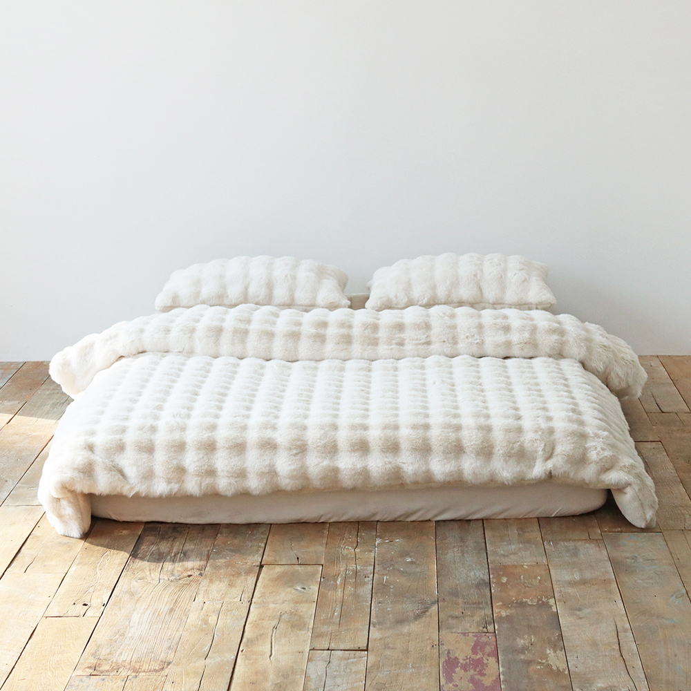 국내제작 몽글몽글 클라우드 30mm 장모 밍크 라셀 극세사 따뜻한 겨울 차렵이불 SS