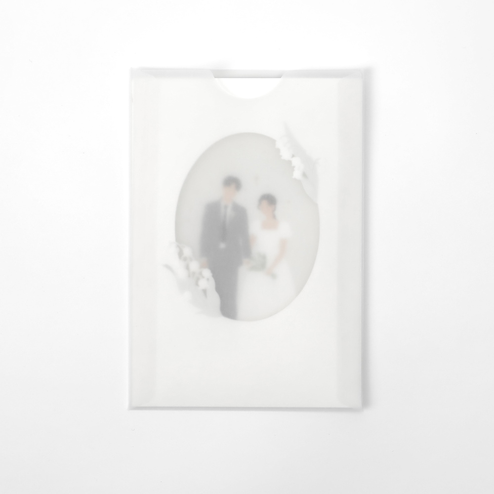 [자체 제작] 158x108 트레싱지 청첩장 라운드 홀더 봉투 트레이싱 포켓 초대장 커버 이미지 2