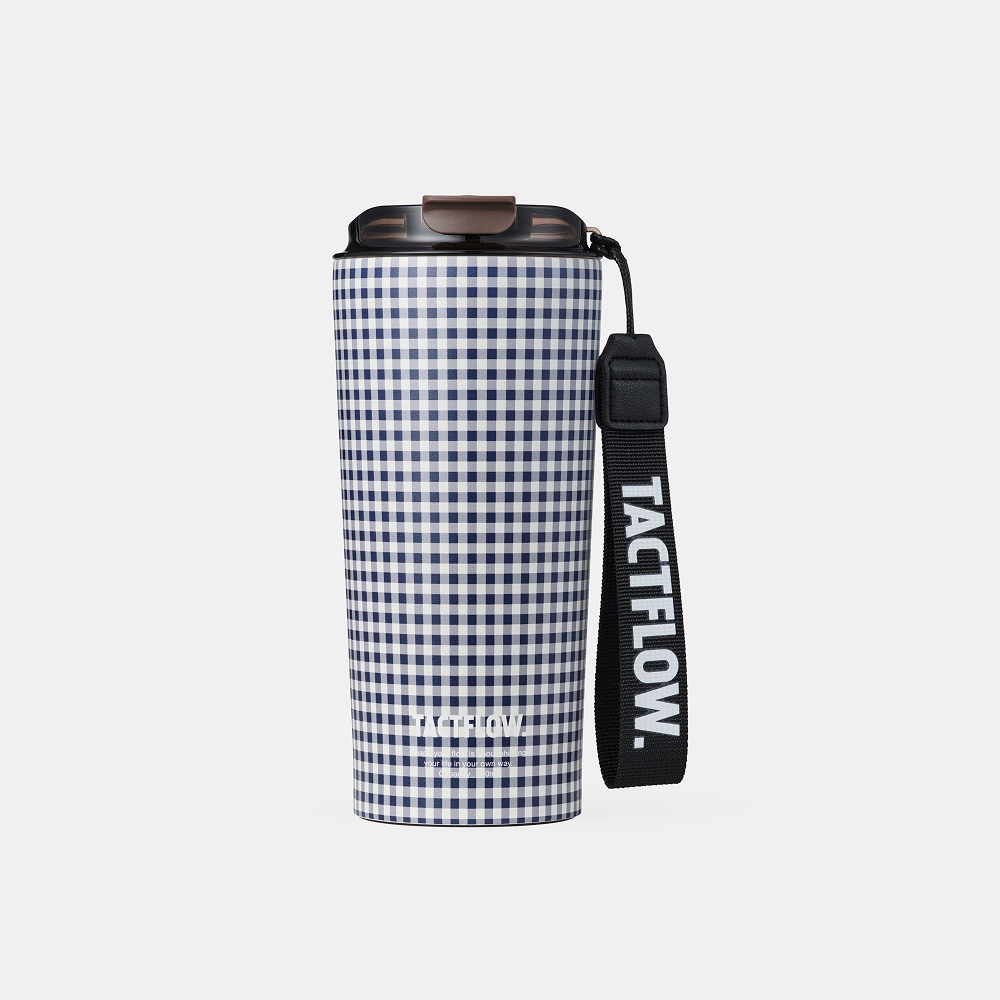 택플로우 세라믹 텀블러 650ml, 미드나잇체크 - 상품 이미지