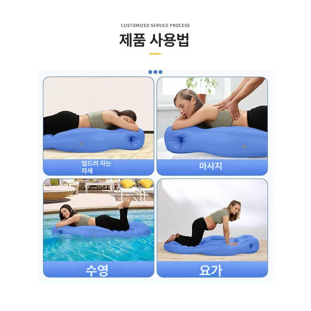 임산부 매트 튜브 요통 엎드리기 요통완화 바디필로우 블루 - 상세 이미지 3