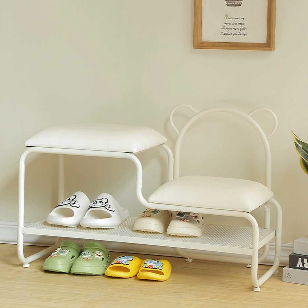 신발장 신발장의자 현관벤치 Technology 50cm30cm45cm그레이쿠션 수납장 색 60cm길이x25cm 주황색껍질 색껍질 - 상품 이미지