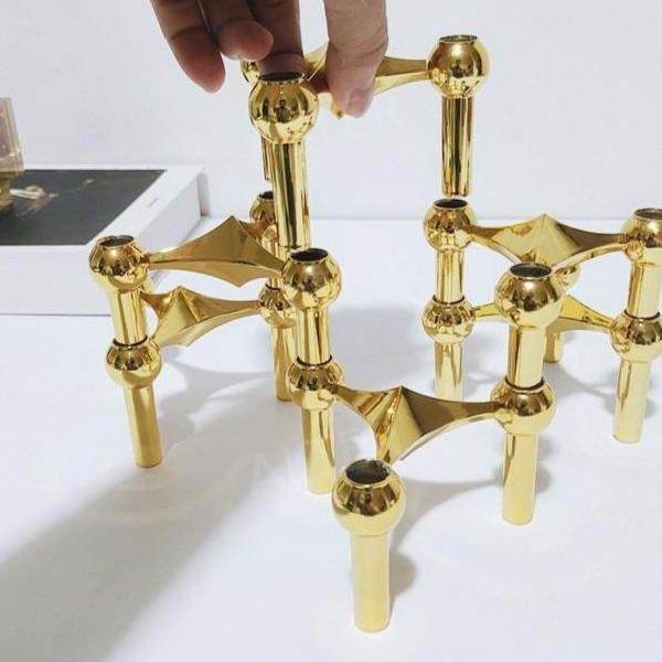 캔들 스틱 홀더 촛대 양초 앤틱 스테인리스 은색 촛대 10x10x6cm - 상세 이미지 3