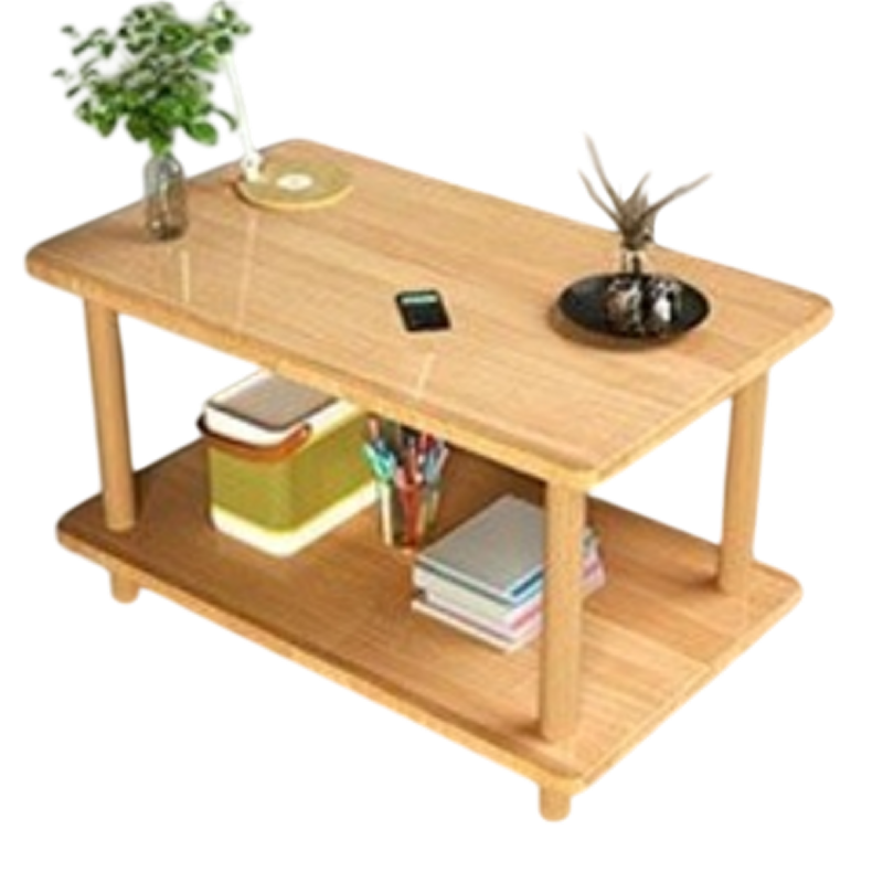 플리츠 컬럼 원목 거실 테이블 Pleat Column Table 2단 S
