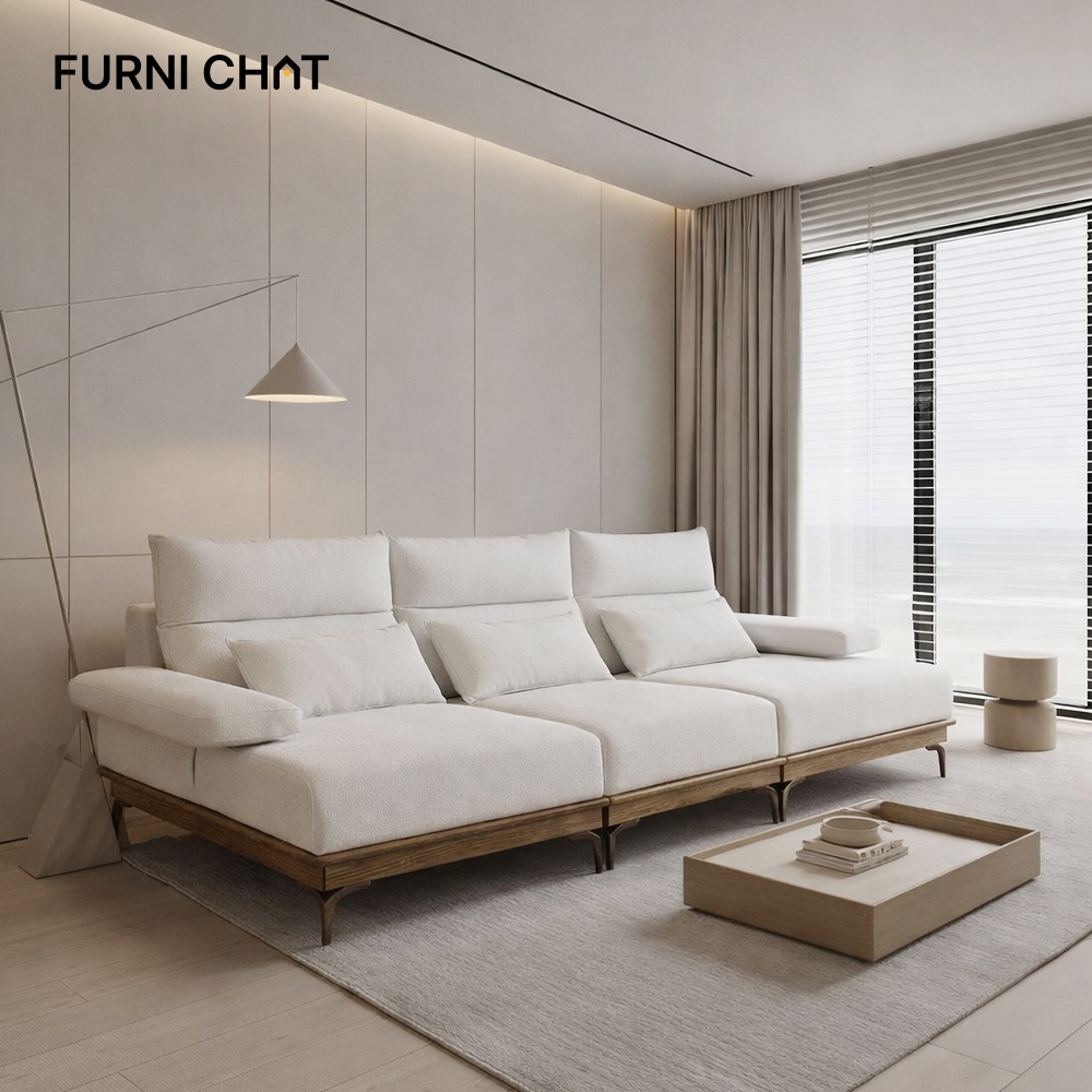 퍼니챗 헤라 4인용 아쿠아텍스 이지클린 기능성 코모도 패브릭 원목 스윙 소파