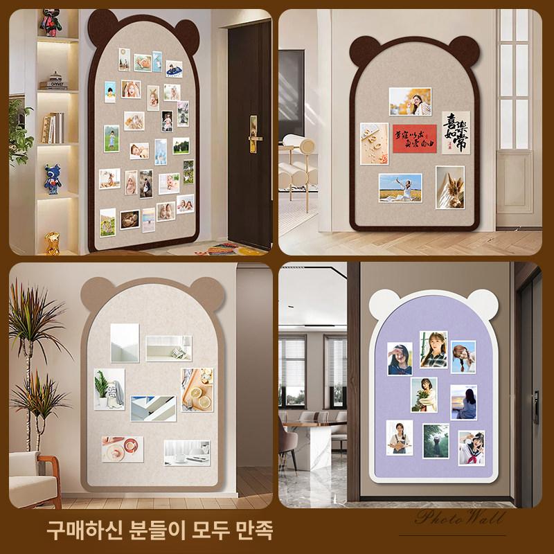 펠트 메모 사무용 사진걸이 벽걸이 사진게시판 아치형 다크카멜 40 x 60cm - 상세 이미지 2