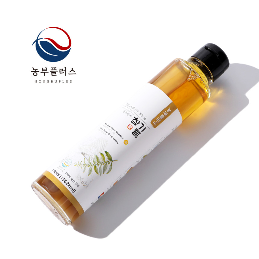 농부플러스 저온압착 국산 참기름 180ml