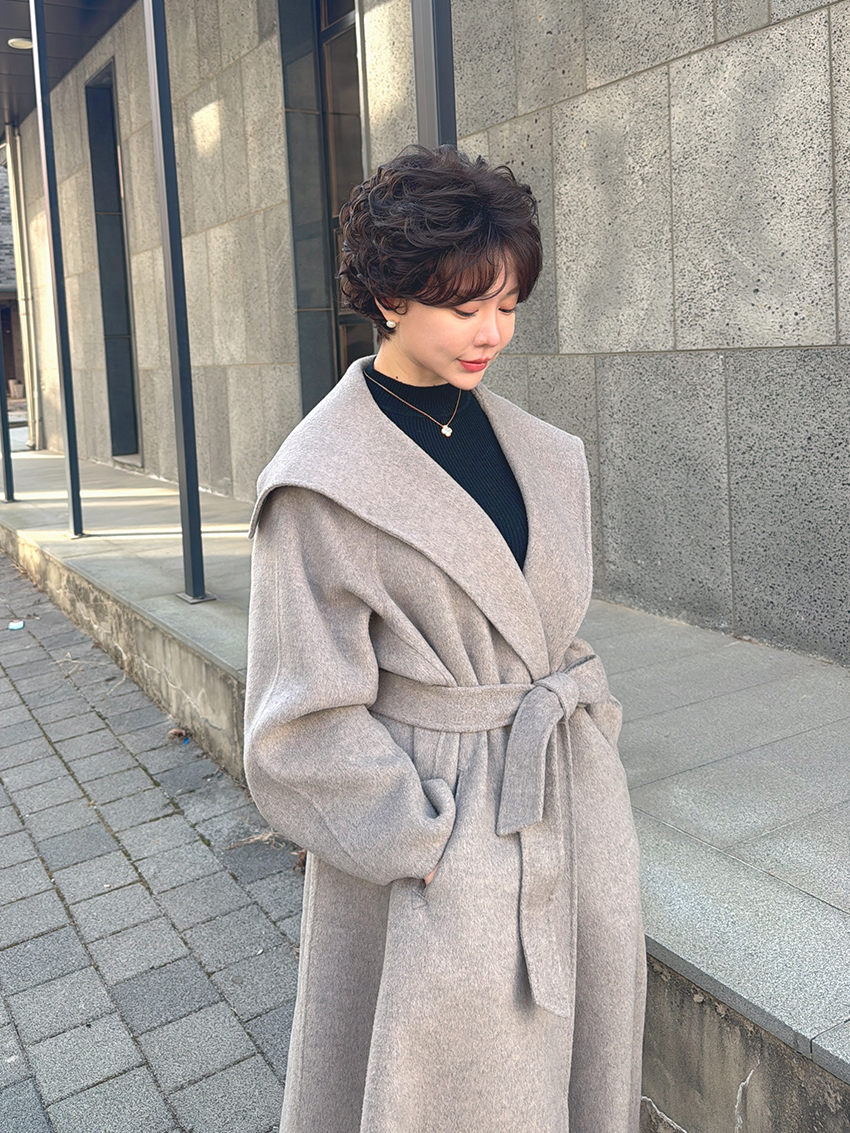 엘레강트 아웃컬 볼륨숏펌 이쁜 중년가발 딥 초코브라운 이미지 8