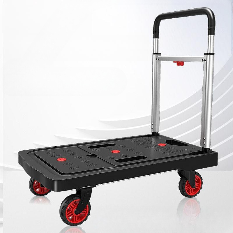 접이식 끌차 대차 손수레 운반 밀차 짐수레 리어카 형태 fw - 99f 블랙 적재 150.0kg - 상품 이미지