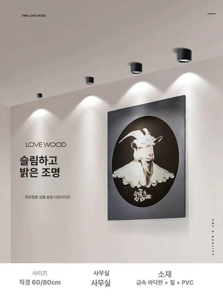 원통 직부등 각도조절 핀조명 실링 원통직부등 플리커프리 15w 블랙 집중 10cmx12cm - 상세 이미지 2