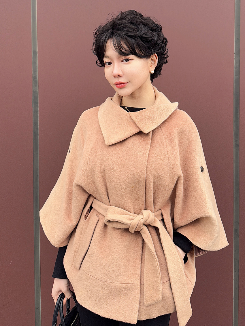 엘레강트 아웃컬 볼륨숏펌 이쁜 중년가발 내츄럴블랙 이미지 8