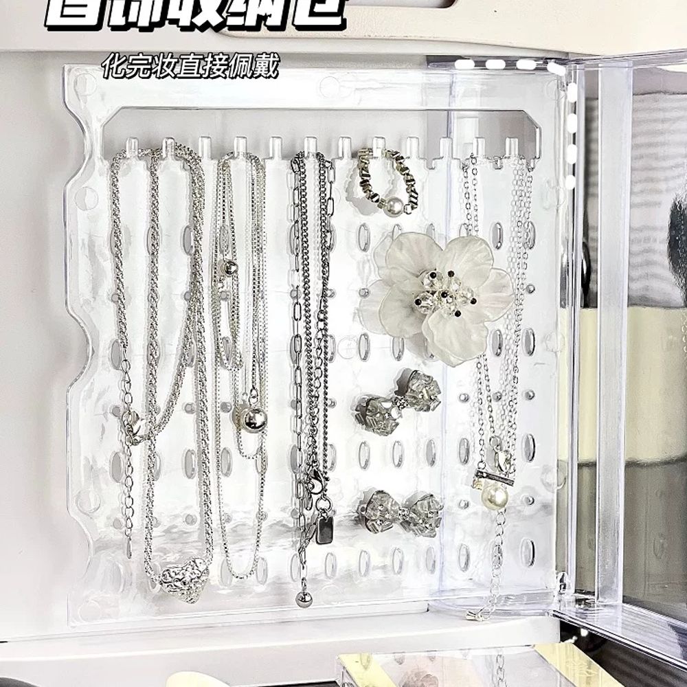 수납장 미니 정리대 원룸 정리 수납함 보관함 A. 핑크 퍼플 반투명 그레이 기본 모델 뚜껑 - 상세 이미지 4