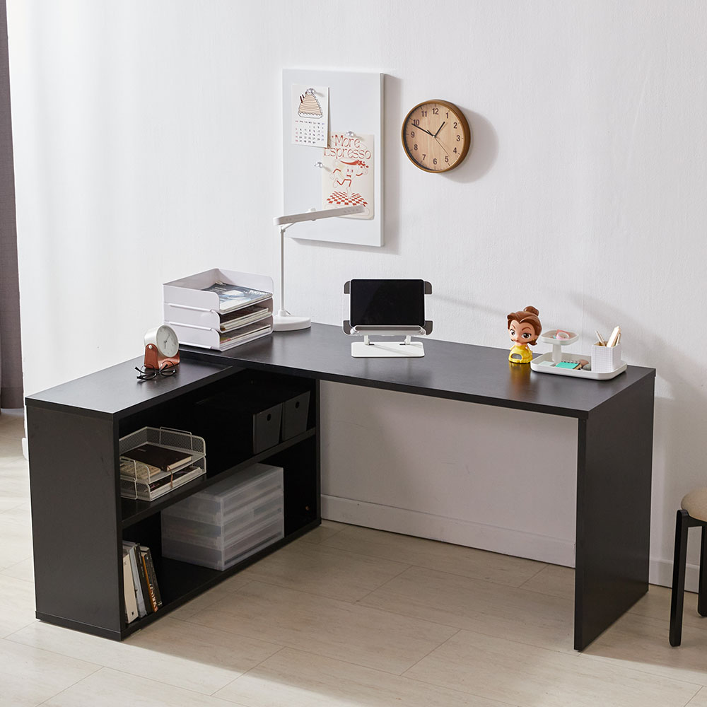 베스트리빙 아이비 ㄱ자 L형 코너형 책상 학생 컴퓨터 1400 와이드 데스크