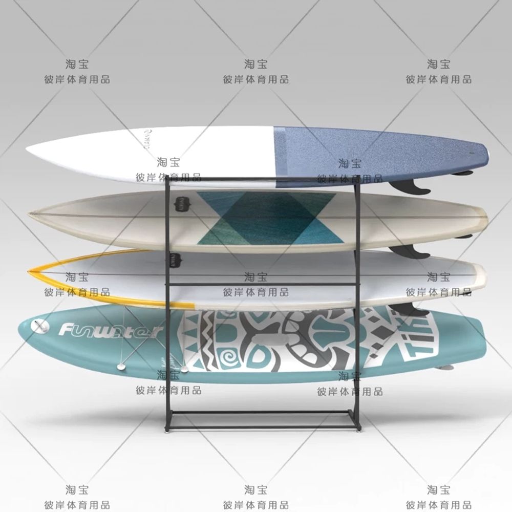 서핑보드 보관대 진열대 선반 거치대 웨이크 서퍼 4겹(20x A. 블랙 4겹206040CM - 상세 이미지 5