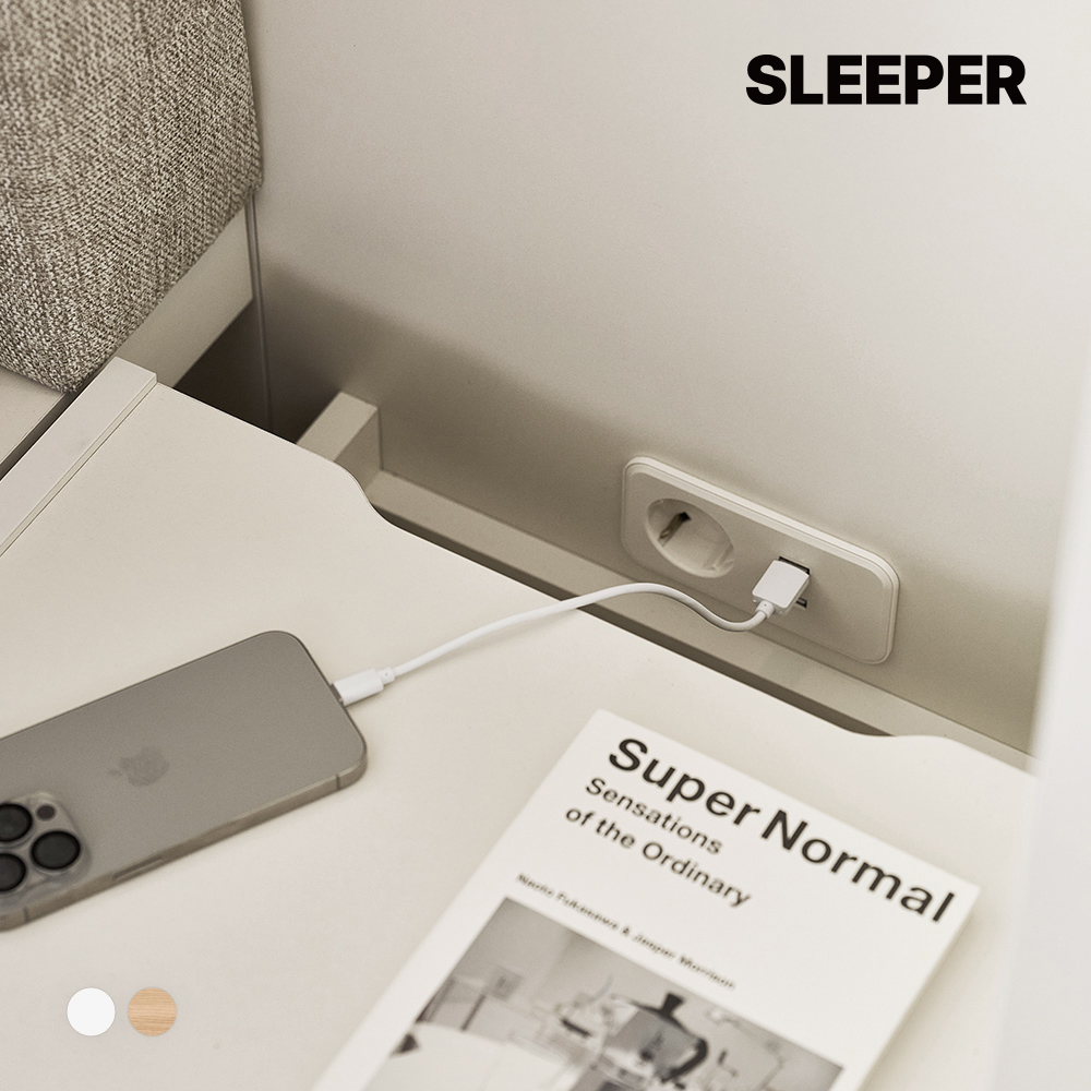 슬립퍼 허쉬 헤드형 원목 무드 수납 호텔 침대 프레임 Q.K(퀸.킹겸용), 내추럴오크