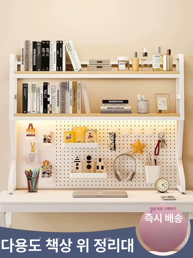 상부장 책꽂이 선반 사무실 수납선반 위 다용도 조립식 3단 화이트 프레임+화이트 보드 130cm - 상세 이미지 2