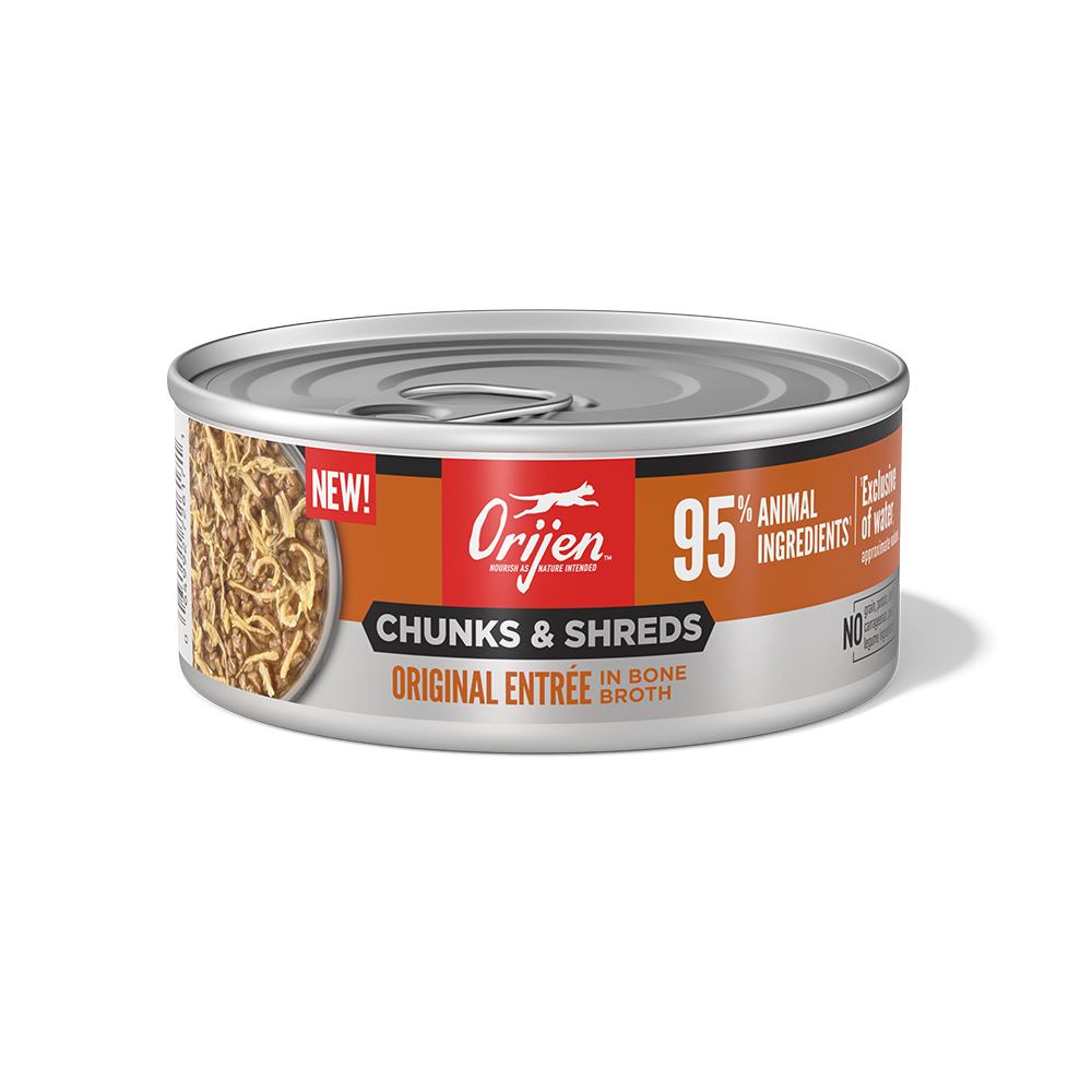 오리젠 캣 청크&슈레드 주식캔 오리지널, 155g, 1개 - 상품 이미지