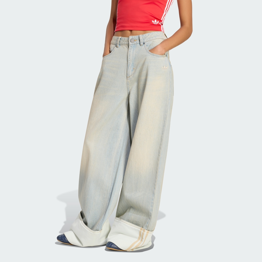 [아디다스 공식] VINTAGE WIDE LEG 진 KW4517 - 상품 이미지