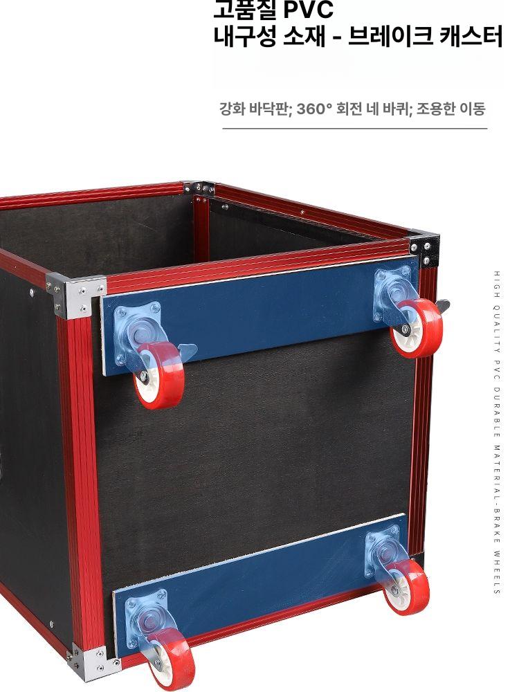 음향 랙 케이스 캐비넷 이펙터 이동식 상부 방지형 장비 10U 보강 캐비닛 분리대없음2열철제기둥 - 상세 이미지 3