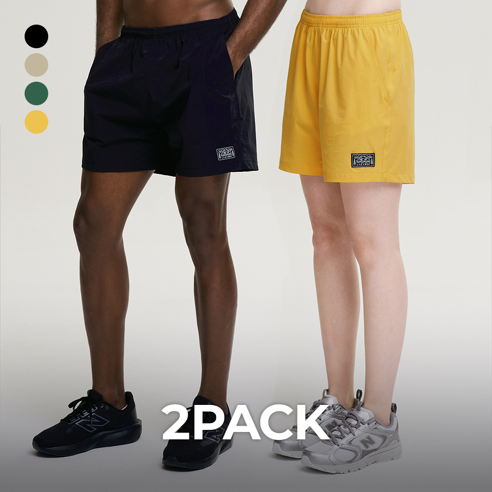 [2PACK] 여성 남자 컴포트프로 올데이 러닝 반바지 스트레치 쇼츠 (4컬러) - 상품 이미지