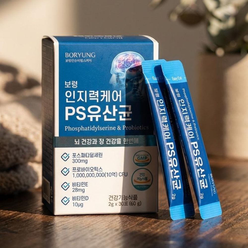 인지력케어 포스파티딜세린 30포 PS 유산균 뇌 영양제 포스타틴딜세린 30포, 1개 - 상세 이미지 2