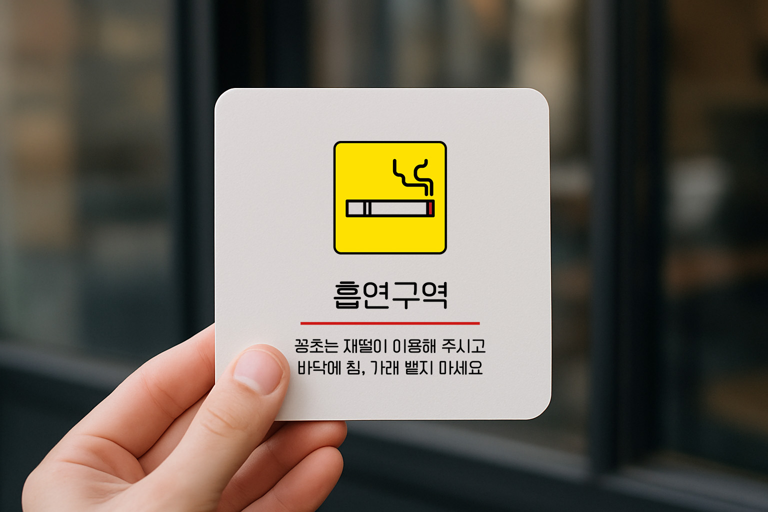 흡연구역 흡연실 흡연존 표찰 건물 회사 270 100x100 - 상세 이미지 3