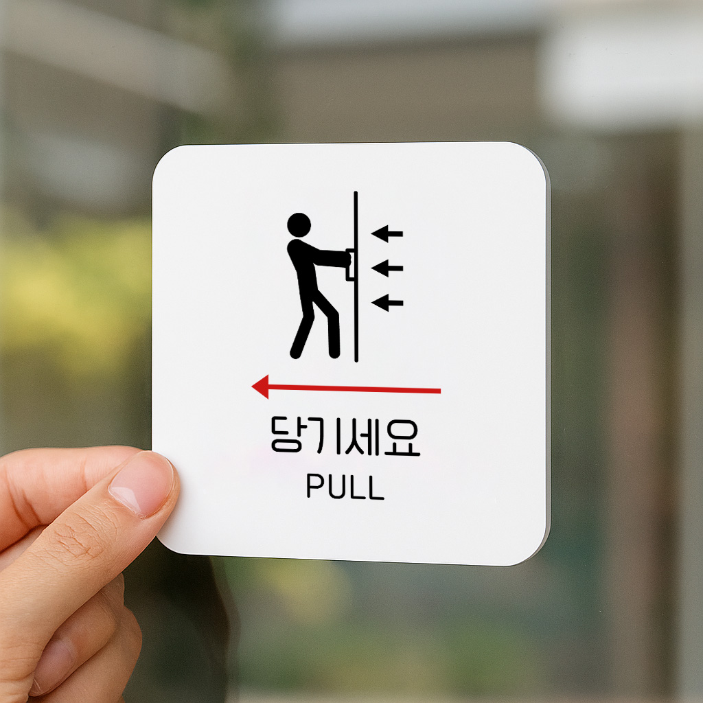 당기세요 출입문 유리문 PULL 당기시오 286 100x100 - 상품 이미지