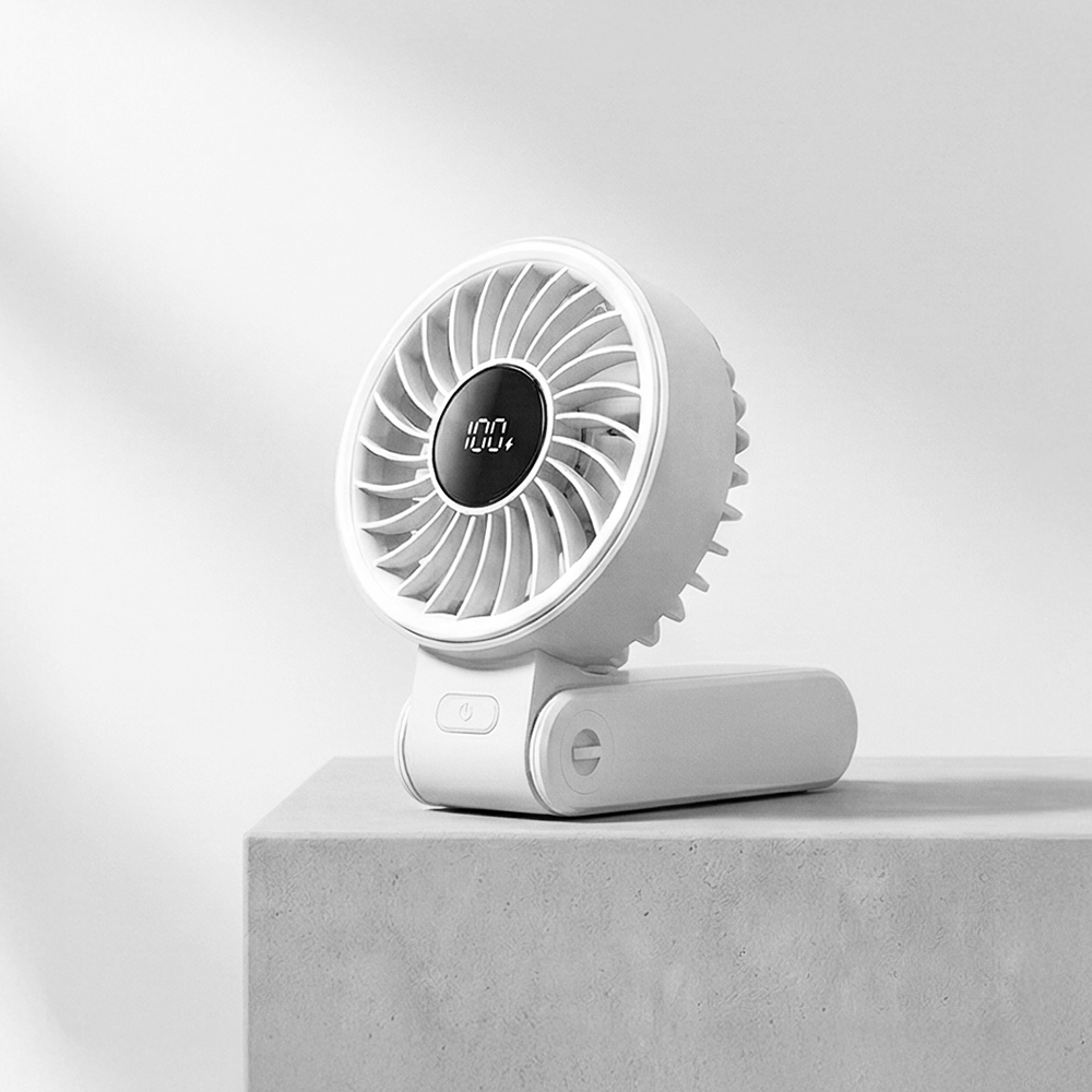 [아마존1위] 지수라이프 이유식 탁상용 손 미니 무선 휴대용 선풍기 손풍기 Life7 라이트 그레이 제품 이미지
