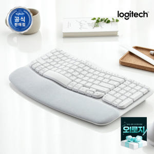 로지텍코리아 WAVE KEYS 인체공학 무선 블루투스 키보드 오프화이트,... 개봉기 | 실사용 후기 - 상품 이미지 1
