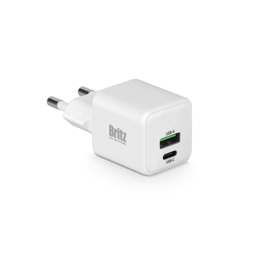 브리츠 BZ-PD25W GaN 고속충전기 USB A타입+C타입(PD) QC3.0 - 상품 이미지