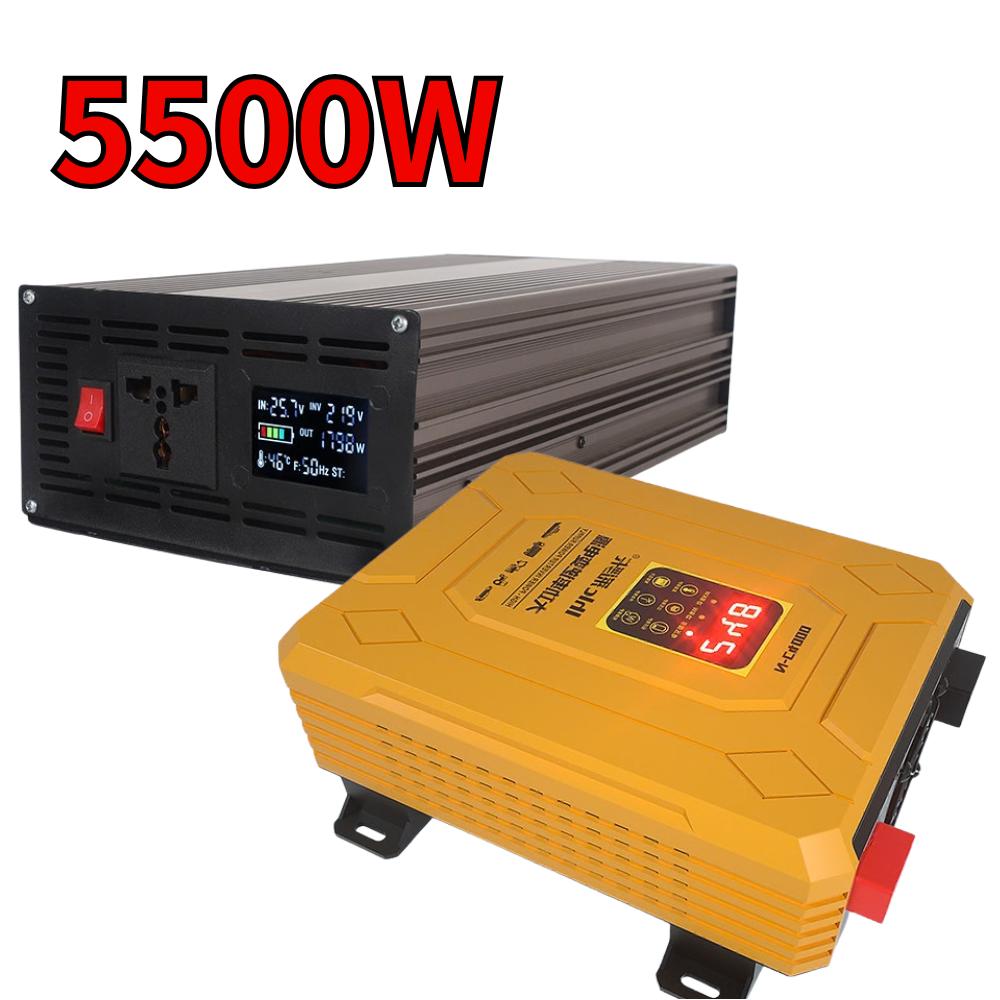 차량용 인버터 순수정현파 12V 24V 48V 60V 5500W 캠핑 차박 - 상품 이미지
