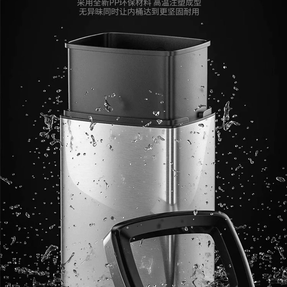 버리는 쓰레기통 휴게소 실버 8L 퇴수통 찌꺼기 스텐 형 분리 B. 5L샤강실버호텔복도 - 상세 이미지 4