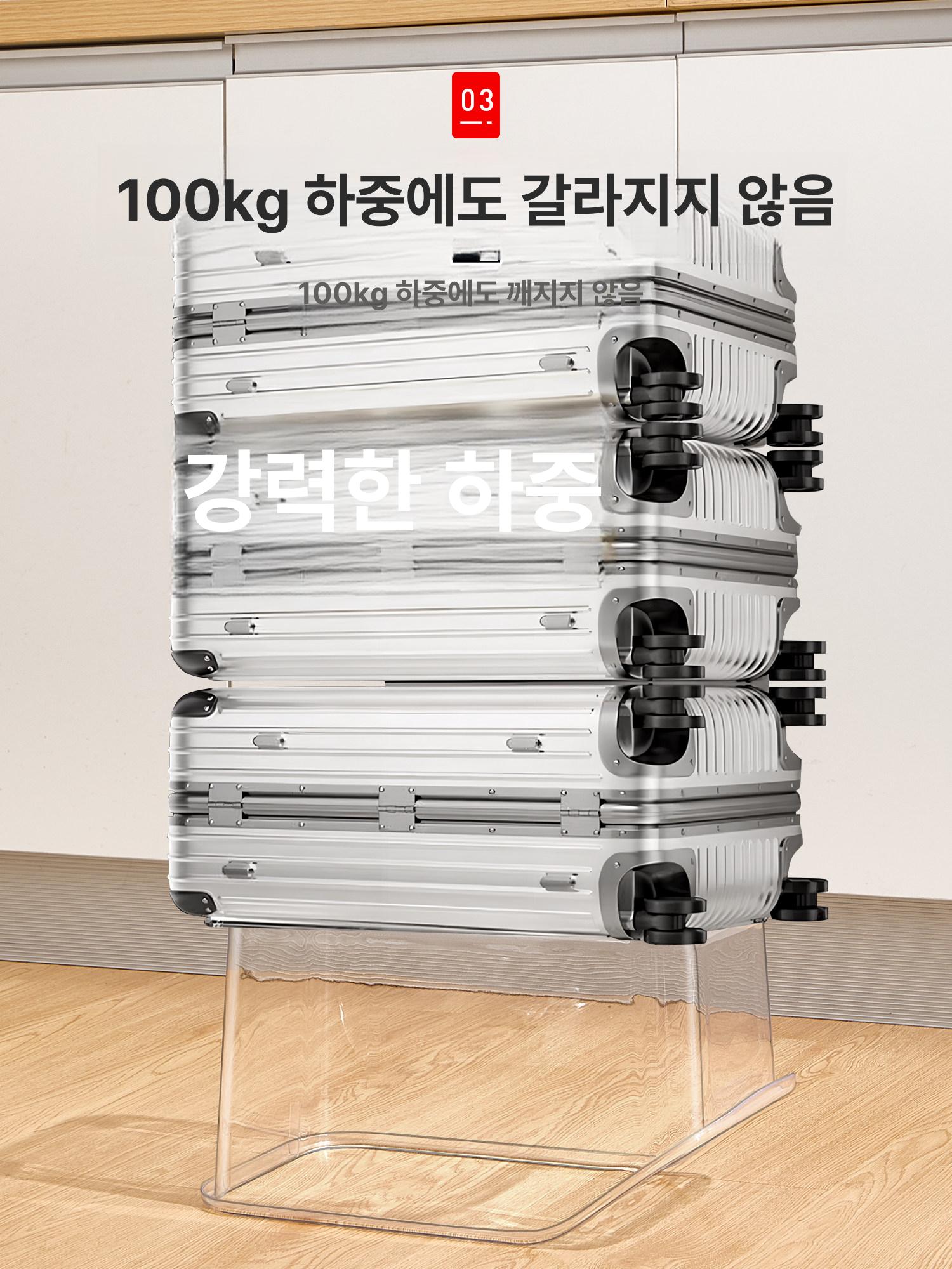 슬림 틈새수납장 스테인리스 이동식 서랍 주방 틈새수납 투명-고급형 대형 6개 세트 - 상세 이미지 3