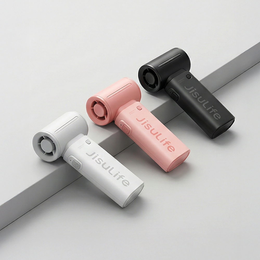 [아마존1위] 지수라이프 손 미니 무선 휴대용 선풍기 손풍기 Life9 카본 블랙