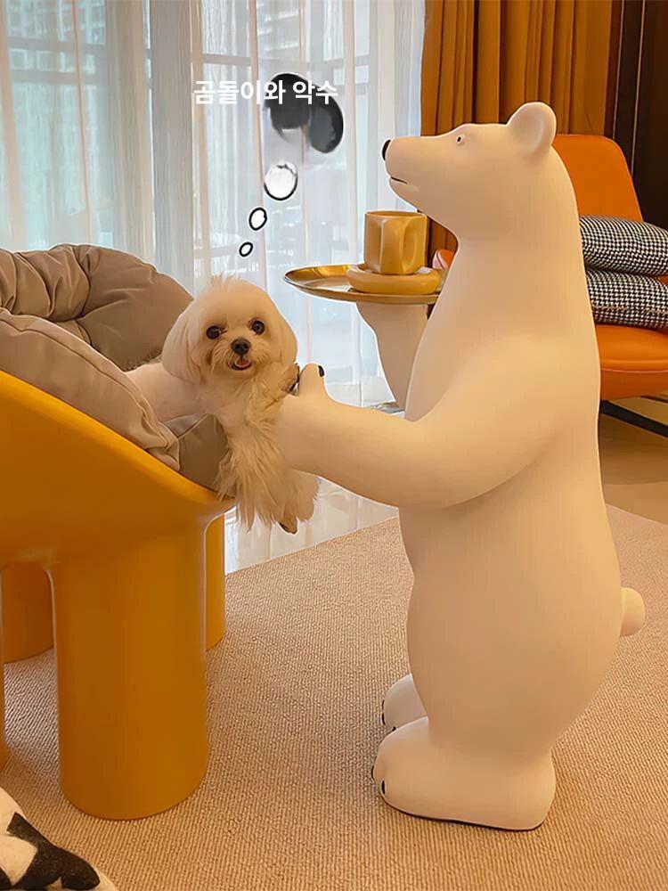 북극곰 트레이 거실 인테리어 엄지척 쇼파 장식 대형엄지척곰69.5cm - 상세 이미지 2