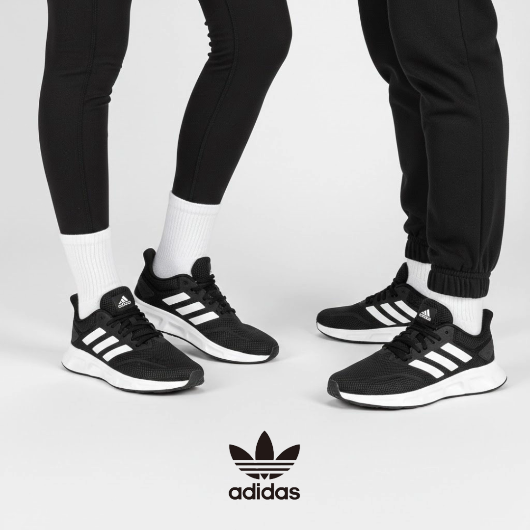 [국내매장판] 아디다스 런닝화 삼선 남녀공용 데일리 발볼편한 커플 운동화 블랙화이트(쇼더웨이), 260