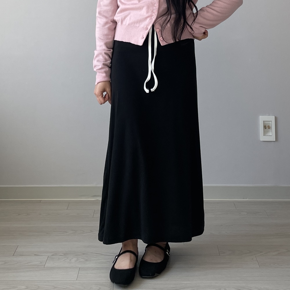 여름 롱 플레어 맥시 스커트 롱치마 - 상세 이미지 5