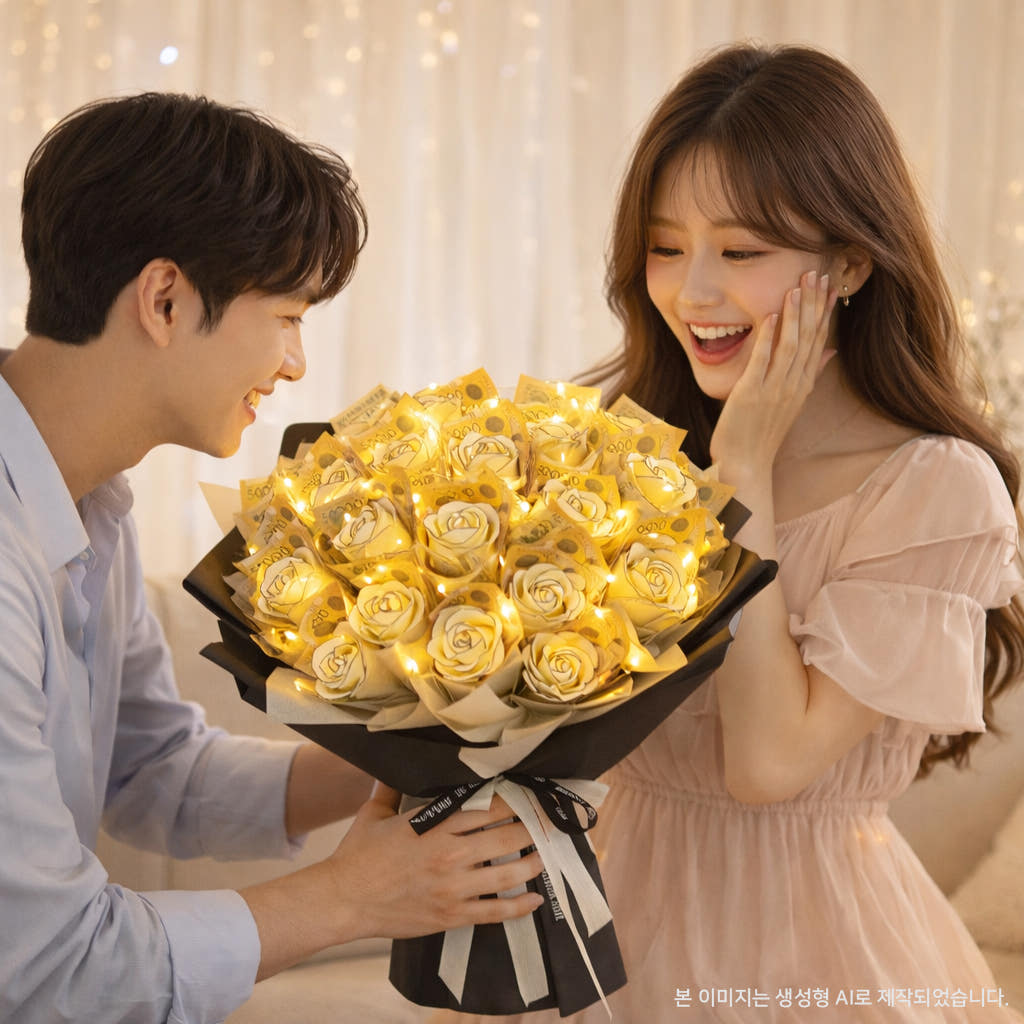 돈꽃다발 라인장미 돈다발 화이트 20송이 가격 추이 다람쥐화원 돈꽃다발 라인장미 돈다발 화이트 20송이 - 최저가 47,000원